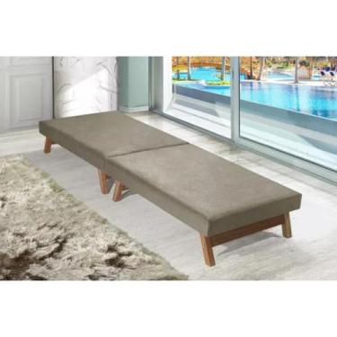 Imagem de Cama Dobrável Portátil Solteiro Colchão Embutido Pés em Madeira 170x60