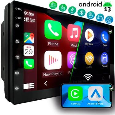 Imagem de Central Multimidia Android 13 2GB 7 Pol Carplay e Android Auto - First