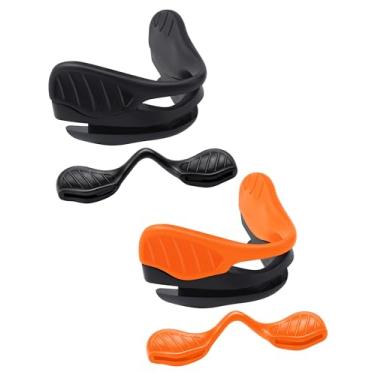 Imagem de BLAZERBUCK Almofadas de reposição para óculos de sol Oakley EVZero Path/EVZero Pitch/EVZero Range/EVZero Blades - Preto + Laranja