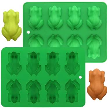 Imagem de 2 moldes de sapo de chocolate, moldes de silicone para sapo de chocolate doce