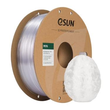 Imagem de eSUN Filamento PETG 1,75 mm, filamento de impressão 3D carretel de 1 kg (1 kg), filamento 3D 1,75 mm precisão dimensional +/- 0,03 mm, serve na maioria das impressoras FDM (natural)