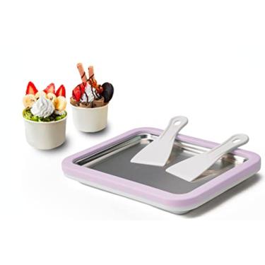 Imagem de JoyMech máquina de fazer rolo de sorvete máquina de sorvete enrolado, panela de ponto doce, placa fria instantânea, ideal para fazer sorvete enrolado, raspadinhas, sorvete de iogurte congela