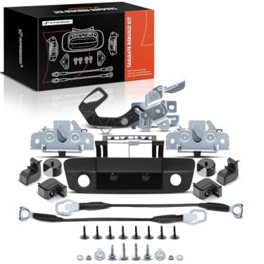 Imagem de A-Premium Kit de reconstrução de hardware de porta traseira de 30 peças com parafusos compatíveis com Ram 1500/2500/3500, 2013 2014 2015 2016, peças de porta traseira, moldura, trava, cabo, bucha,