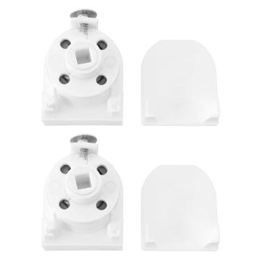 Imagem de ECSiNG 2 conjuntos de mecanismo de controle de cortina romana de 37 x 33 mm com tampa acessórios de trilho de persiana mastro central de 5,5 mm compatíveis com Hilarys