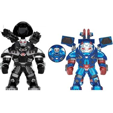 Imagem de Super Hero Action Figures Set 2 Pack Action Figures Set, Anime Figures, Action Figures for Boys Girls Child Children Cake Toppers Hero Figures, (War and Patriot Set)