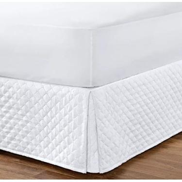 Imagem de Saia Para Cama Box Casal Queen Size Matelada Microfibra sem elastico -