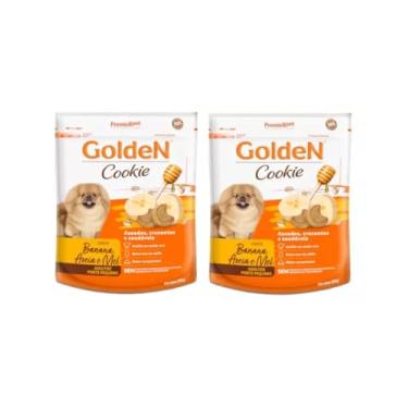 Imagem de Biscoitos Golden Cookie para Cães Adultos de Porte Pequeno, Sabor Maçã e Aveia, 350g, Kit com 2 Unidades