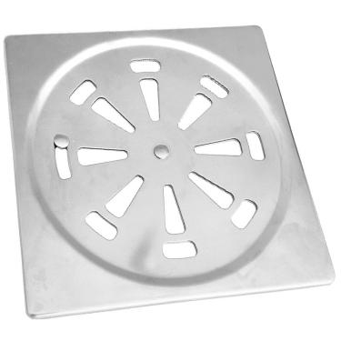Imagem de Grelha Inox Para Banheiro Quadrado 10x10 Com Fecho Flvx Hidro