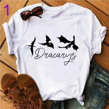 Imagem de t shirt camiseta targaryen dracarys, house of dragons, - loja dinka, p
