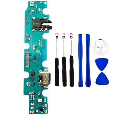 Imagem de Substituição do conector da base de carregamento para Samsung Galaxy Tab A7 Lite 4G 8.7 2021 SM-T225 T220 Módulo de cabo flexível da placa PCB USB com kit de ferramentas