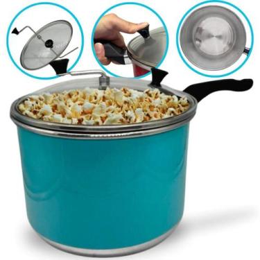 Imagem de Pipoqueira N20 Tiffany Alumínio com Tampa de Vidro 4 Litros - Aluminio