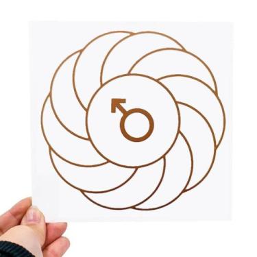 Imagem de Placa Grafico Turbilhão com Marte PVC 15x15cm - Radionica Radiestesia 