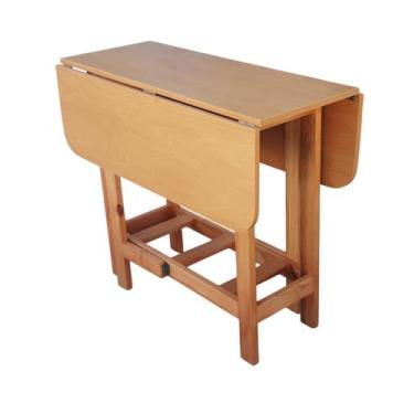 Imagem de Mesa Prática Dobrável Mel Linda, Quadrada Rustica, Bar Cozinha Lazer -