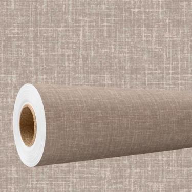 Imagem de Papel de parede 3D Lavavel efeito tecido linhoBegemarrom Estampadodeco