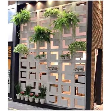 Imagem de Kit 5 Formas Vazado Cobogó Abs 1,5mm 2 U + 1 Base + 2 L. - garden