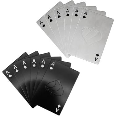 Imagem de Chaveiro abridor de garrafa, abridor de garrafa de cerveja com design ás de espadas, abridor de cartão portátil de aço inoxidável para padrinhos, presentes de dama de honra ou itens essenciais de