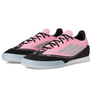 Imagem de adidas Tênis unissex adulto F50 Messi Freestyle, Rosa claro/prata metálico/preto, 12.5 Women/11.5 Men