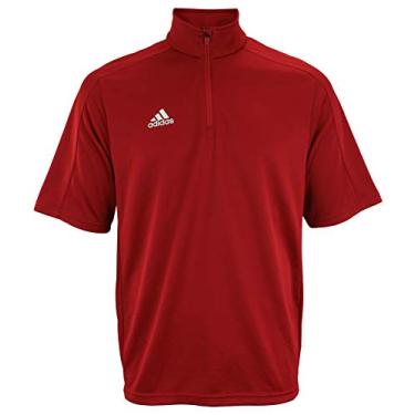 Imagem de Tênis masculino Adidas Game Built de manga curta com zíper, Power Red, X-Large