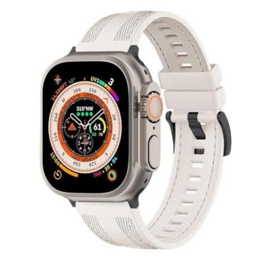 Imagem de FAGWIG Pulseira esportiva trançada de nylon de silicone compatível com Apple Watch séries 10, 9, 8, 7, 6, 5, 4, 3, 2 e 1, Ultra, 2 mulheres, para Apple Watch de 49 mm, 46 mm, 45 mm, 44 mm, 42 mm, 41