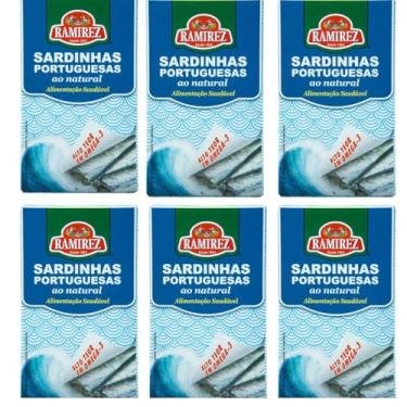 Imagem de Sardinha Portuguesa em Água ao Natural RAMIREZ - 125g - Tampa Abre Fácil - 6 Unidades