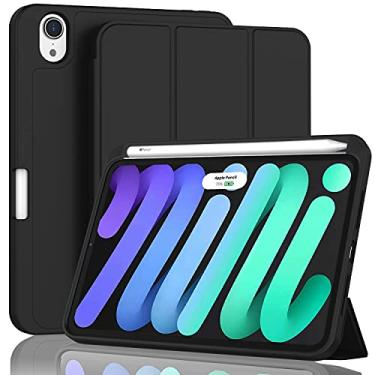 Imagem de ZryXal Para Ipad Mini 7 Case A17 Pro 2024/Ipad Mini 6 Case 2021 8,3 Polegadas Com Suporte Para Lápis, Ipad Mini 7ª/6ª Geração Case Com Parte Traseira De Tpu Macio E Suspensão/Ativação Automática, Pr