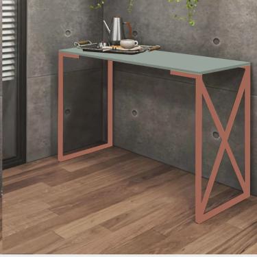 Imagem de Aparador Buffet 90cm Bex Industrial Office Cantinho do Café Ferro Bronze mdf Verde Oliva - Ahazzo Móveis