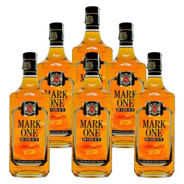 Imagem de Whisky Nacional Mark One Honey 980ml 6 Unidades