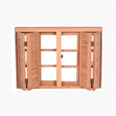 Imagem de Janela Veneziana De Madeira Cedro Mara Esel 120x140cm