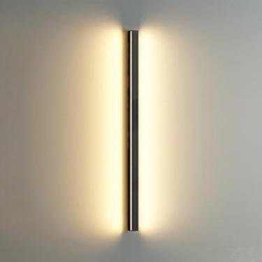 Imagem de HOSETEON Arandela de parede linear de LED minimalista preto longo rasgar arandelas de parede de LED arruela de parede r Luzes de ar de corredor