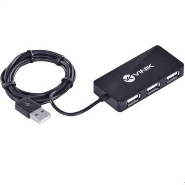 Imagem de Hub Usb 2.0 Com 4 Portas E 1,2m De Cabo Huv-20 - Vinik