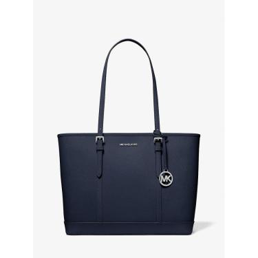 Imagem de Bolsa de Ombro Feminina Azul Marinho MK Jet Set Travel Large Saffiano Leather Tote
