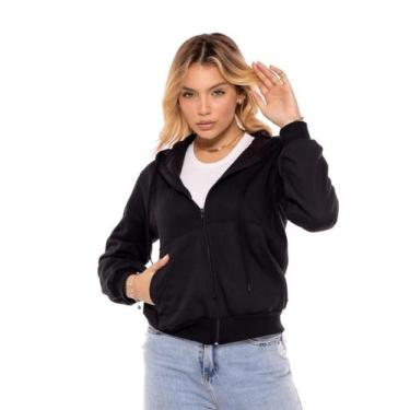 Imagem de Blusa de Moletom Feminina com Capuz  Estilo Casual e Conforto para o D