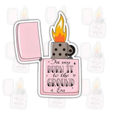 Imagem de Adesivo de 3 peças em My Burn It to The Ground Era, presentes, isqueiro, liberal, progressivo, política, adesivos Burn It to The Ground Anti Capitalist Greed, decalque de carro para laptop, garrafa de