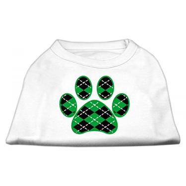 Imagem de Mirage Pet Products Camiseta Argyle Paw verde serigrafia branca GG (16)