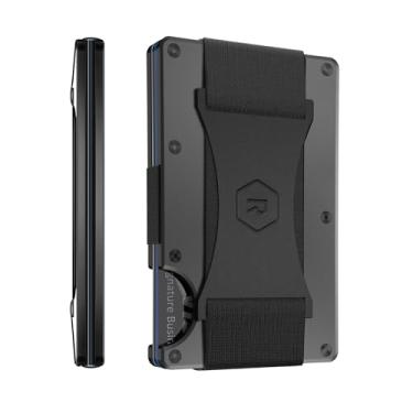 Imagem de Carteira Masculina Ridge, Compacta, Minimalista, Porta-cartões, Bolso frontal, Proteção RFID, Alça de Dinheiro, One Size