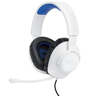 Imagem de JBL Quantum 100P – Fone de ouvido para jogos Over-Ear com fio com microfone destacável, assinatura QuantumSOUND, conforto de espuma de memória, compatível com Windows Sonic Surround Sound (branco)