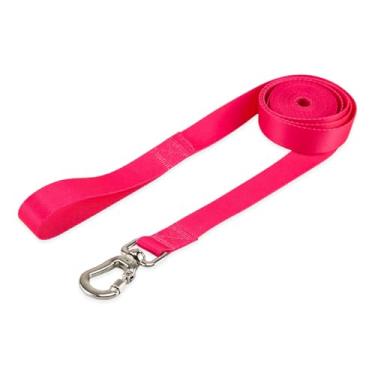 Imagem de Basic Pet Coleira Guia 5 Metros Para Cães Cachorro Adestramento Passeio Porte Grande Médio Pequeno (Rosa, G)