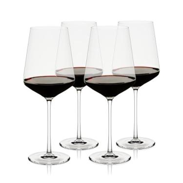 Imagem de Viski Taça de vinho de cristal universal Liminal, copos ultrafinos leves e transparentes, copos elegantes para vinho Chardonnay, rosé, branco e tinto, 652 g, conjunto de 4