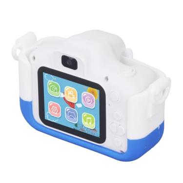 Imagem de Câmera de Selfie Infantil, Foco Automático Câmera de Vídeo Digital 2in IPS Screen Com Capa Proteção Fofa para Meninos Presente Aniversário Meninas (Azul)