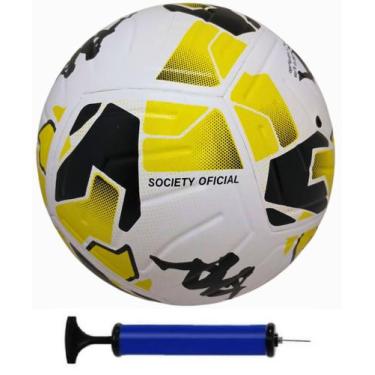 Imagem de Bola society kappa blasty + bomba de ar, Amarelo