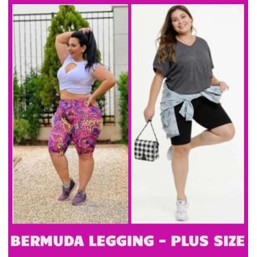 Imagem de Kit 2 Bermudas Legging Plus Size Fitness Ciclismo Feminino - Wild, Cin