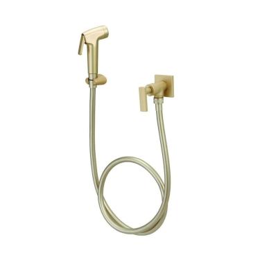 Imagem de Ducha Higiênica Flexível Athena Slim Meber Metais Dourado Matte