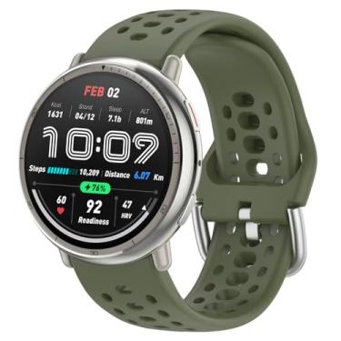 Imagem de ViCRiOR Pulseiras de relógio compatíveis com Amazfit Active 2/Active, pulseira de substituição respirável de silicone macio de 20 mm para Amazfit GTS 4/4 Mini / 3 / 3e/ 2 Mini / 2e/ 2 feminino e