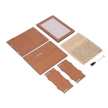 Imagem de Generic Caixa de Dinheiro da Quantia -alvo, Economia de Dinheiro Direcionada a Artesanato Reutilizável Cofre de Madeira Marrom Clara Com Contador para Orçamento (13 adesivos)