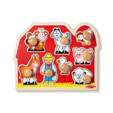 Imagem de Melissa & Doug - Quebra-cabeça de Fazenda, 8 Peças, Madeira, Clássico, Puzzle de Fazenda, Iniciante, Todas as Idades