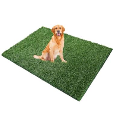 Imagem de Naturei Almofada de grama para cães, 122 x 76 cm, grama artificial para treinamento de animais de estimação, tapete de grama falsa com orifícios de drenagem, fácil de limpar, tapete de grama grande