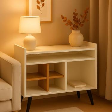 Imagem de Aparador Buffet Cantinho Café 70x69 Retro Minimalista Pés Palito - Zeus