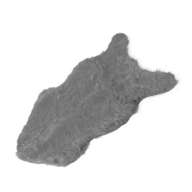 Imagem de KIMISS Tapete de Pele de Pele de Carneiro Falso Tapete de área Macia para Quarto, Sala de Estar, sofá - Aconchegante e Elegante para Decoração de Casa (Cinza)