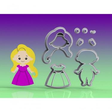 Imagem de Cortador Princesa Rapunzel Modular Tamanho 8 Cm