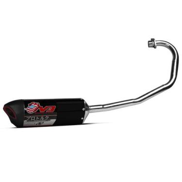 Imagem de Escapamento Pro Tork V3 Fan 125 2014 Ks/es, ALUMÍNIO PRETO